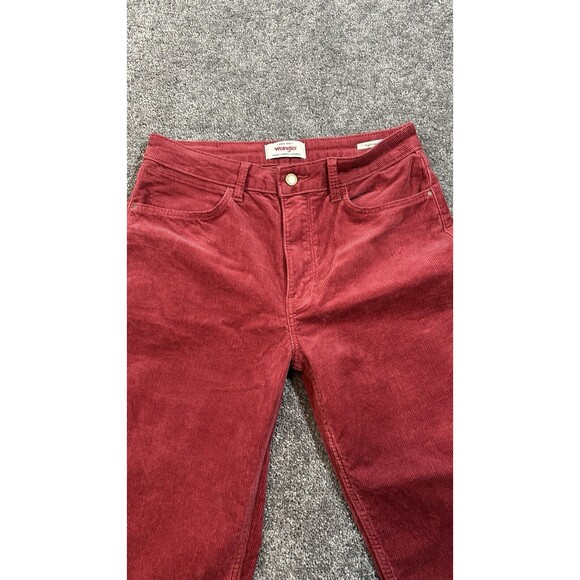 Wrangler Womens Corduroy Pants Size 8 Brick Red High Rise Bold Boot Cut - Picture 3 of 8